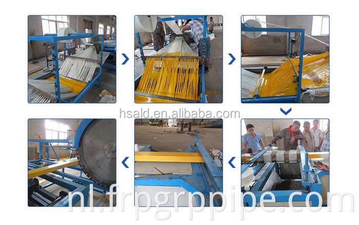 Hoge productiviteit FRP Pultrusion Fiberglass Strips Machine